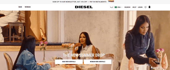 Diesel Official website