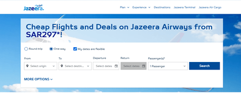 With Jazeera Airways you can book your flight in hassle free manner to travel to any part of the world.