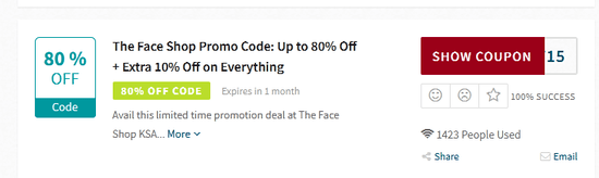 Promo The Face Shop Code